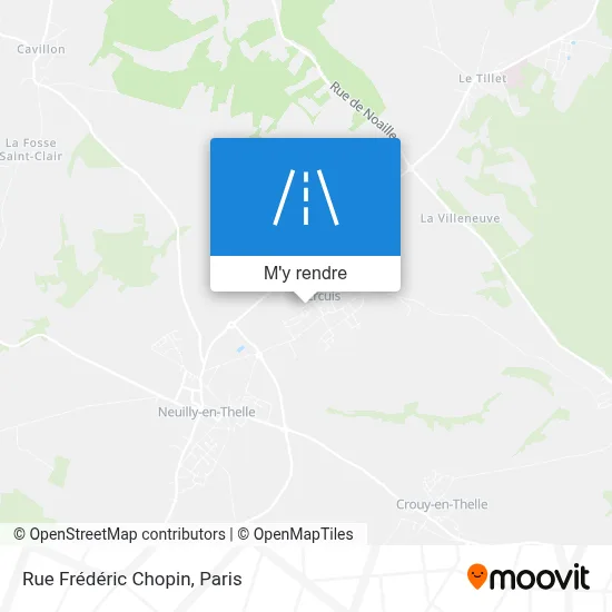 Rue Frédéric Chopin plan