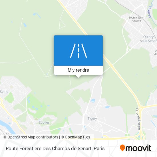 Route Forestière Des Champs De Sénart plan
