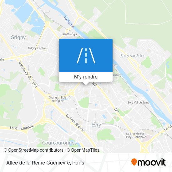 Allée de la Reine Guenièvre plan