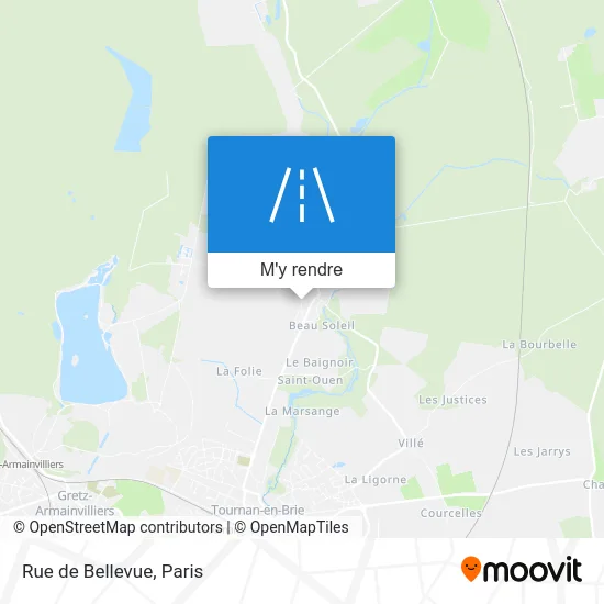 Rue de Bellevue plan