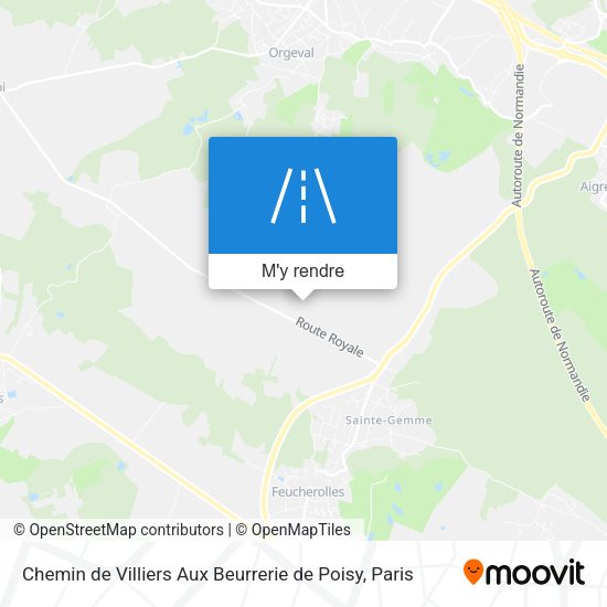 Chemin De Villiers Aux Beurrerie De Poisy plan