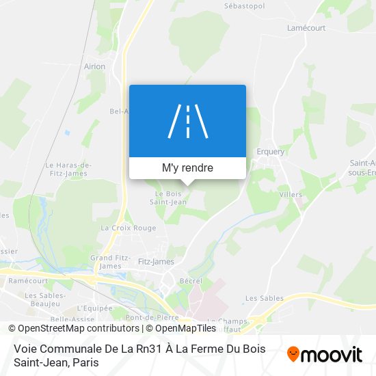 Voie Communale De La Rn31 À La Ferme Du Bois Saint-Jean plan