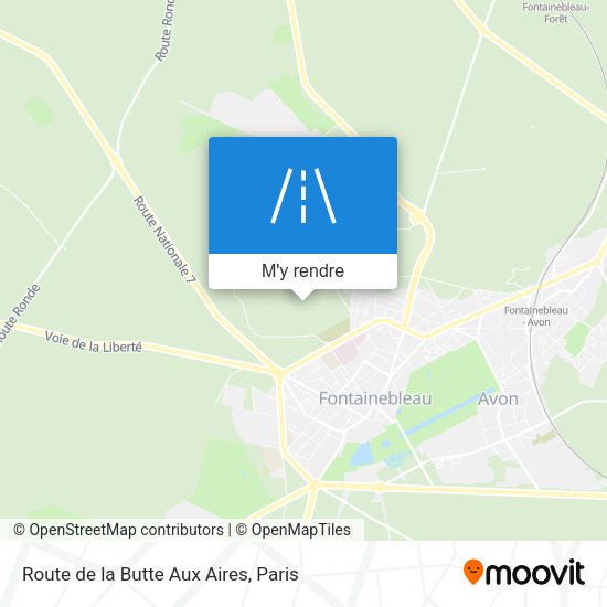 Route de la Butte Aux Aires plan