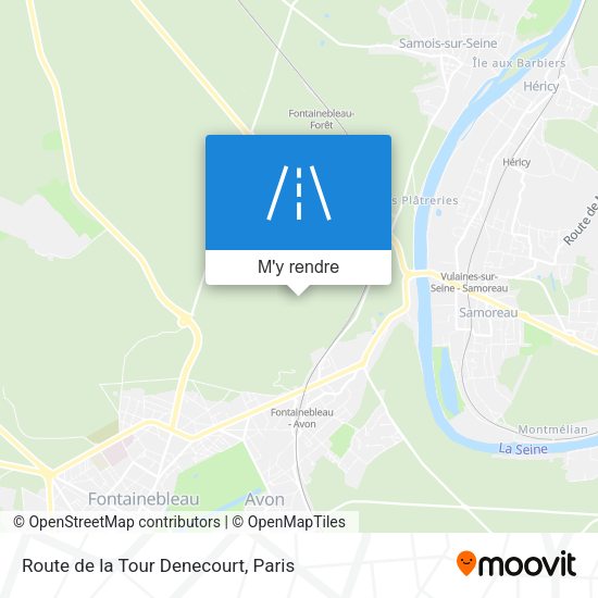 Route de la Tour Denecourt plan