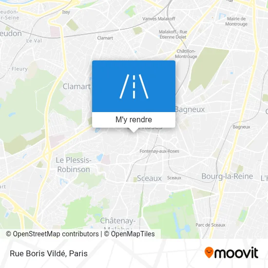 Rue Boris Vildé plan