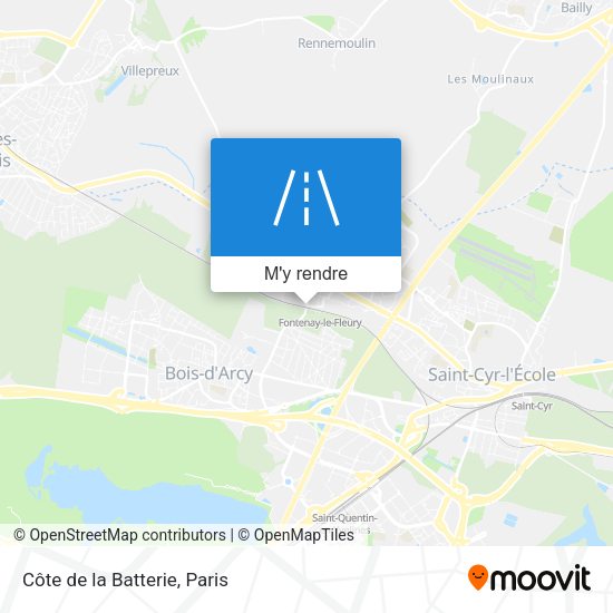 Côte de la Batterie plan