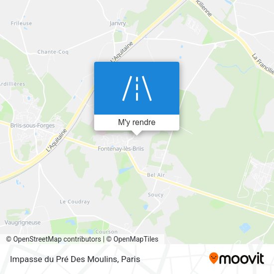 Impasse du Pré Des Moulins plan