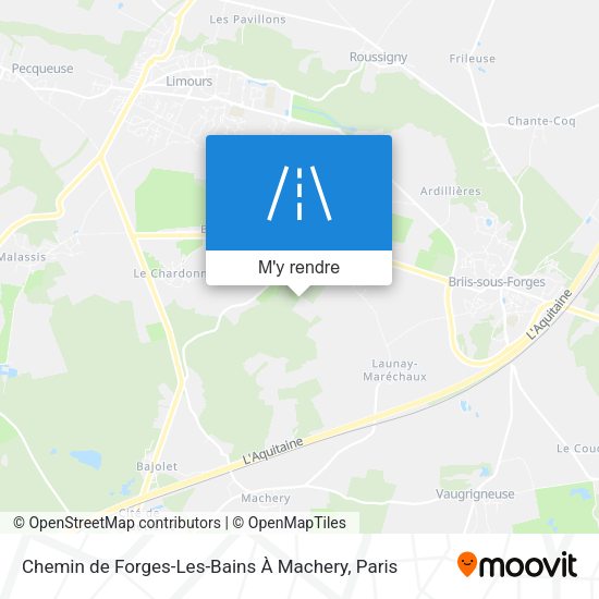 Chemin de Forges-Les-Bains À Machery plan