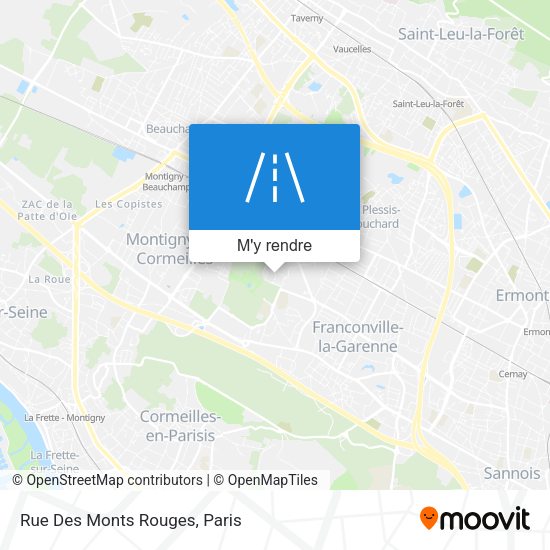 Rue Des Monts Rouges plan