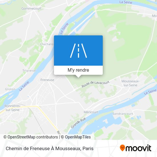 Chemin de Freneuse À Mousseaux plan