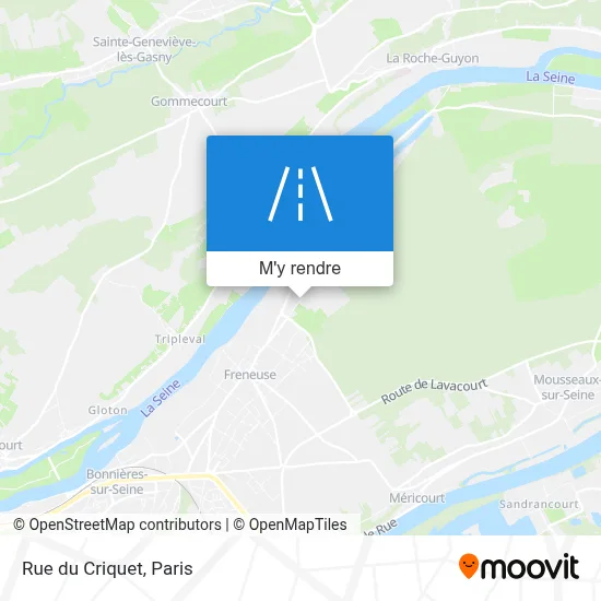 Rue du Criquet plan