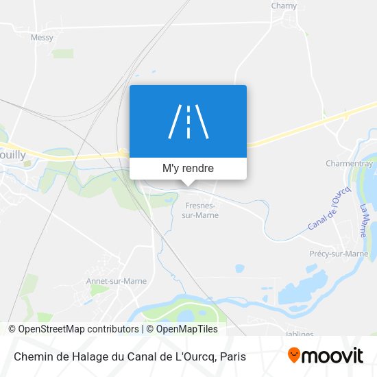 Chemin de Halage du Canal de L'Ourcq plan