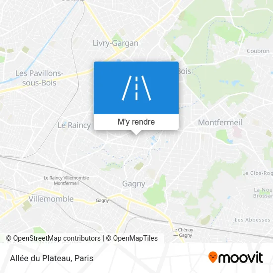 Allée du Plateau plan