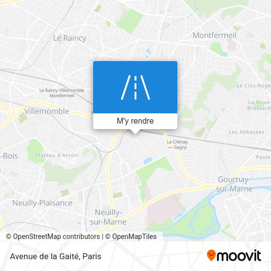 Avenue de la Gaité plan