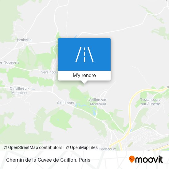 Chemin de la Cavée de Gaillon plan