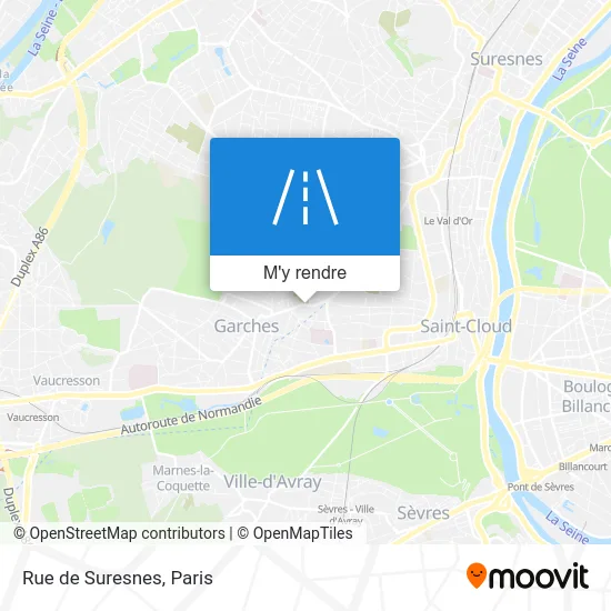 Rue de Suresnes plan