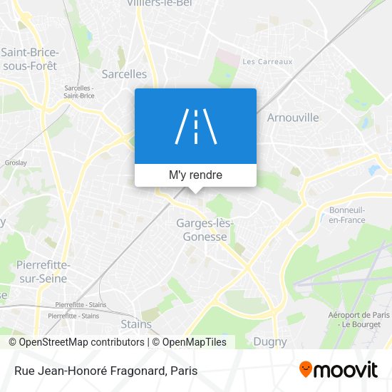 Rue Jean-Honoré Fragonard plan
