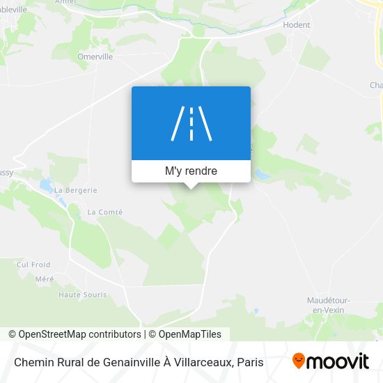 Chemin Rural de Genainville À Villarceaux plan