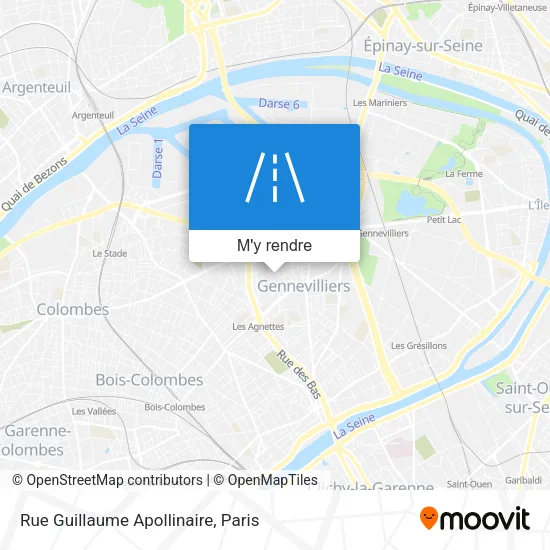 Rue Guillaume Apollinaire plan