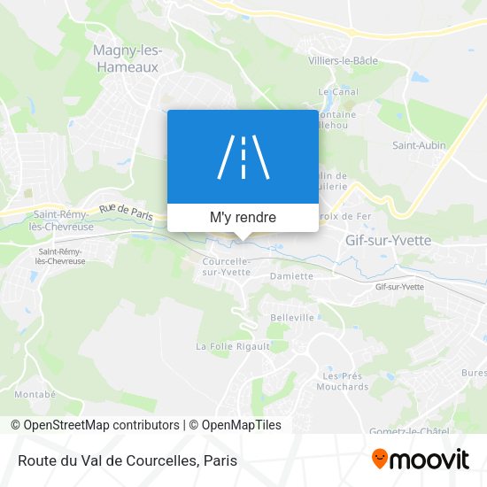 Route du Val de Courcelles plan