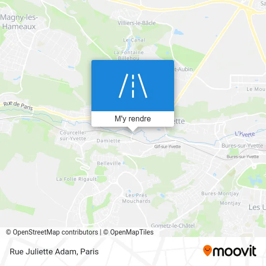 Rue Juliette Adam plan