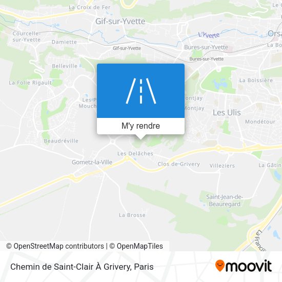Chemin de Saint-Clair À Grivery plan