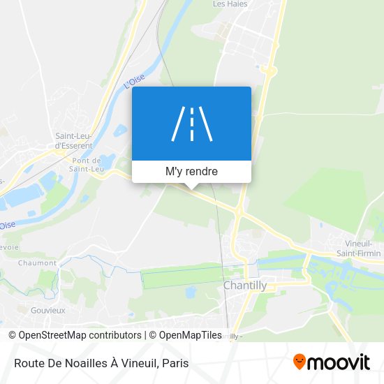 Route De Noailles À Vineuil plan