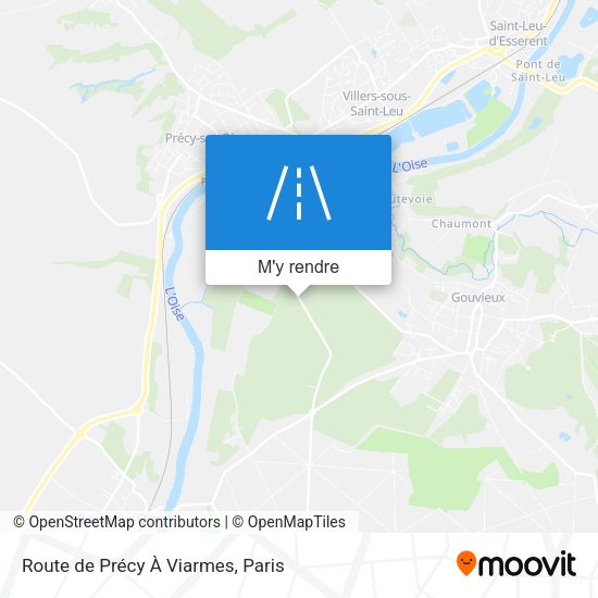 Route de Précy À Viarmes plan