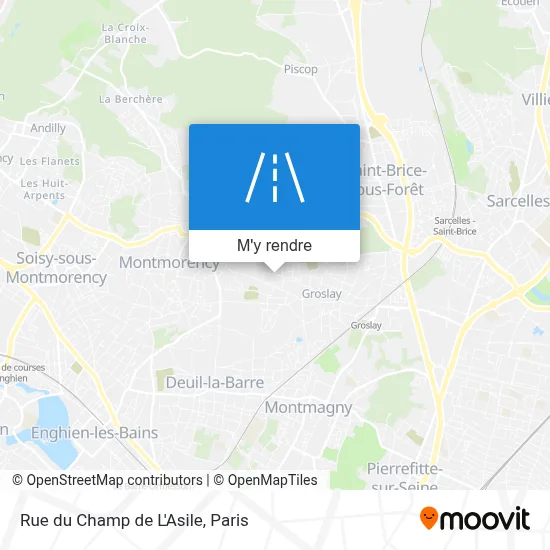 Rue du Champ de L'Asile plan