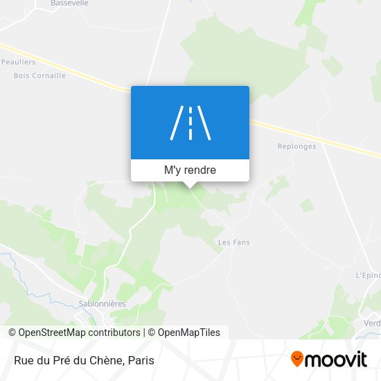 Rue du Pré du Chène plan