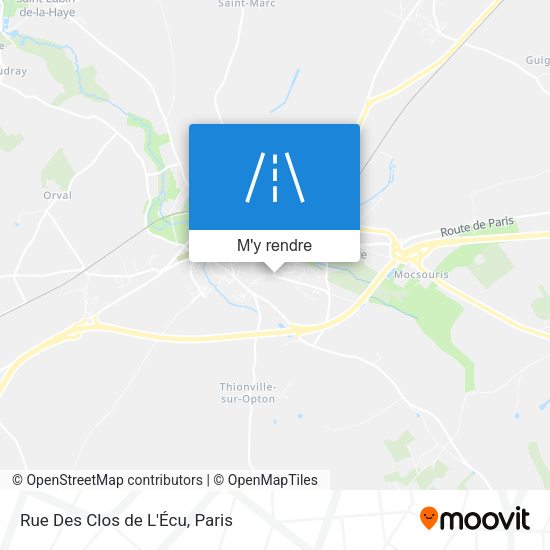 Rue Des Clos de L'Écu plan
