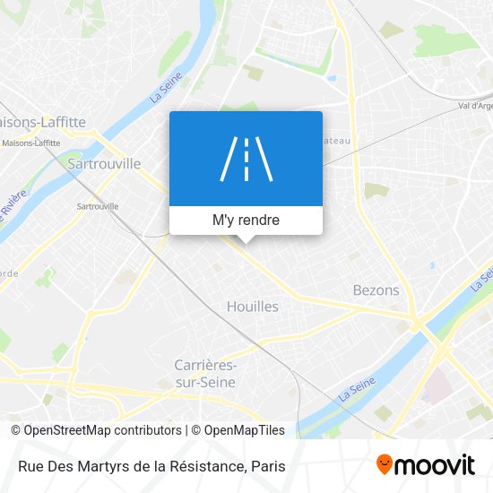 Rue Des Martyrs de la Résistance plan