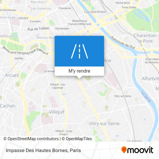 Impasse Des Hautes Bornes plan