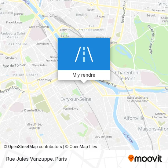 Rue Jules Vanzuppe plan