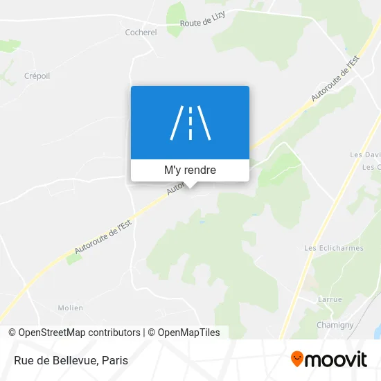 Rue de Bellevue plan