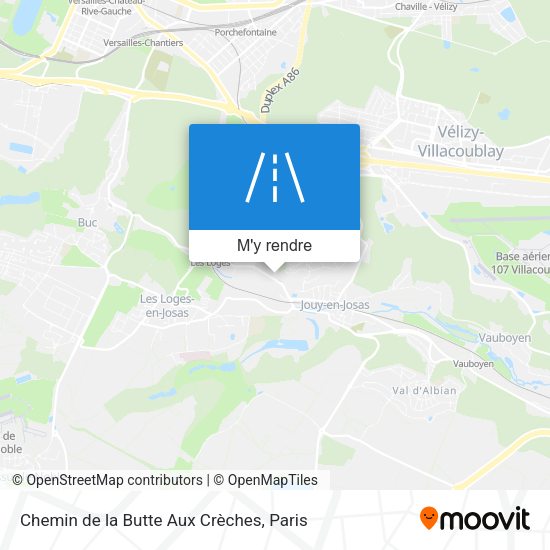 Chemin de la Butte Aux Crèches plan