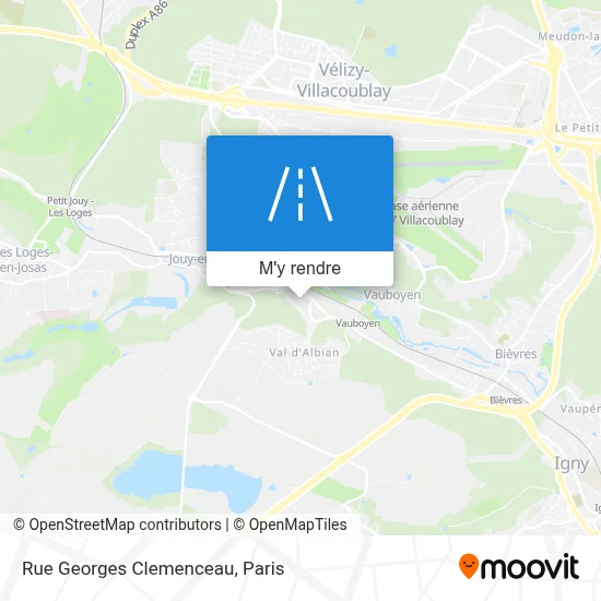 Rue Georges Clemenceau plan