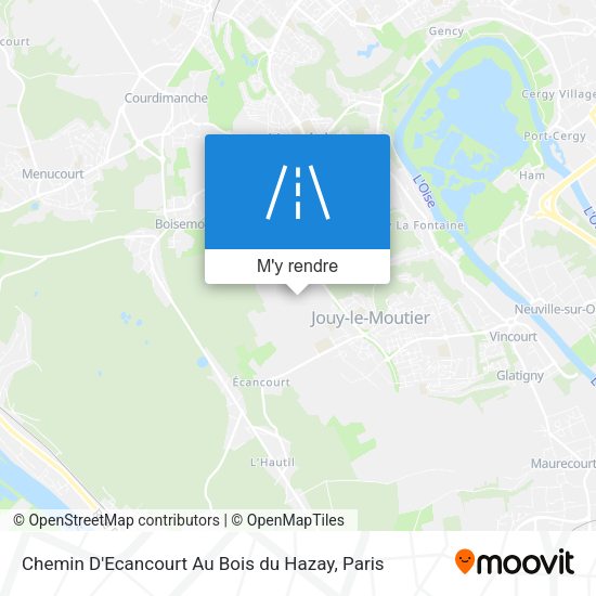 Chemin D'Ecancourt Au Bois du Hazay plan