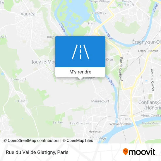 Rue du Val de Glatigny plan