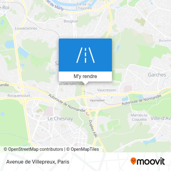 Avenue de Villepreux plan