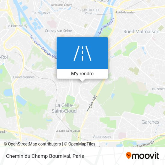 Chemin du Champ Bournival plan