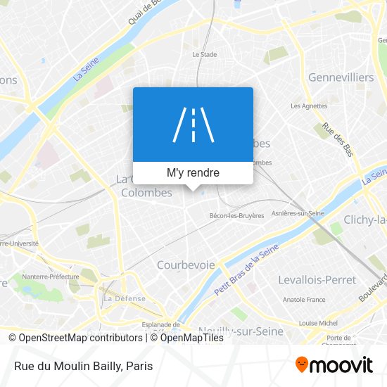 Rue du Moulin Bailly plan