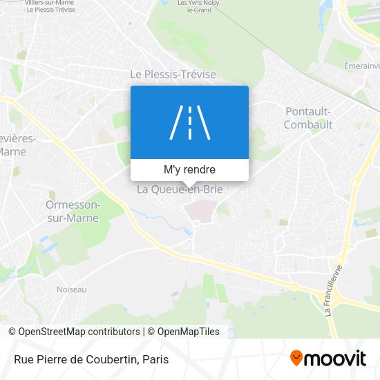 Rue Pierre de Coubertin plan