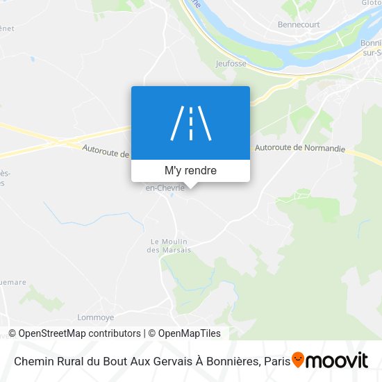Chemin Rural du Bout Aux Gervais À Bonnières plan