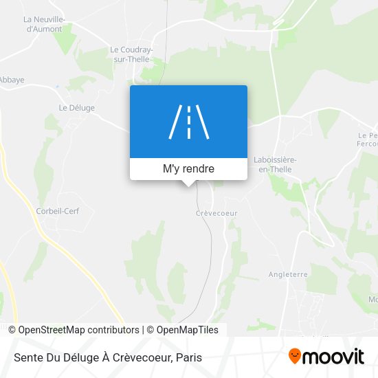 Sente Du Déluge À Crèvecoeur plan