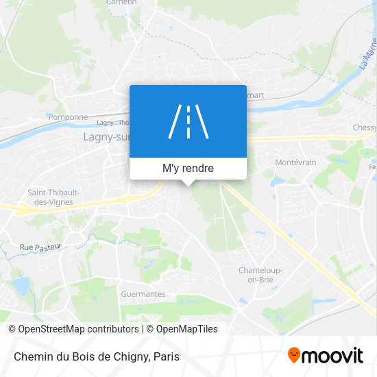 Chemin du Bois de Chigny plan