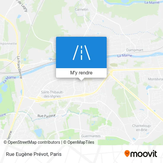 Rue Eugène Prévot plan