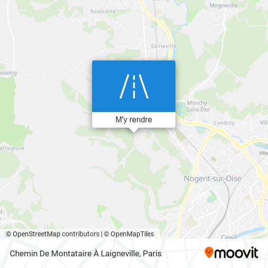 Chemin De Montataire À Laigneville plan