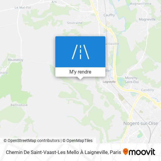 Chemin De Saint-Vaast-Les Mello À Laigneville plan