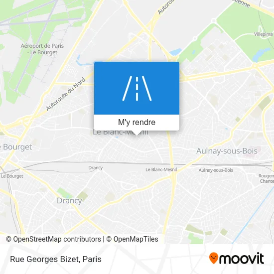 Rue Georges Bizet plan